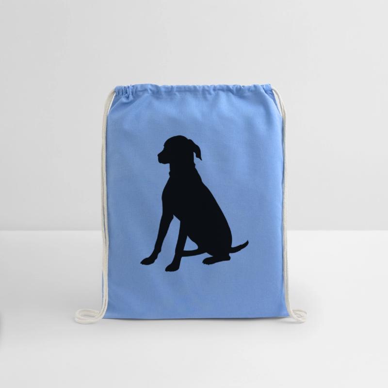 Sitting watch dog silhouette