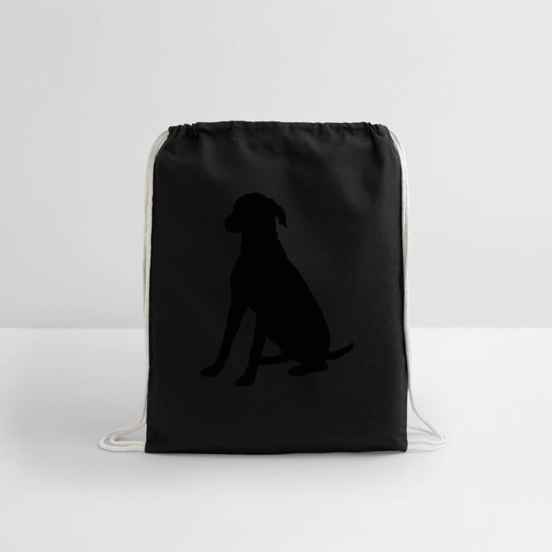 Sitting watch dog silhouette