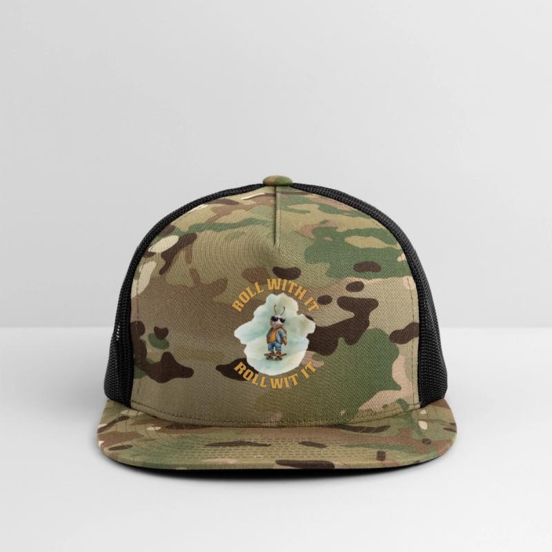 Skateboarding Ant with Bold Text