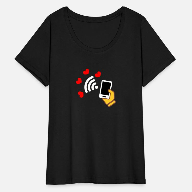 smartphone love look online love fibes with hearts