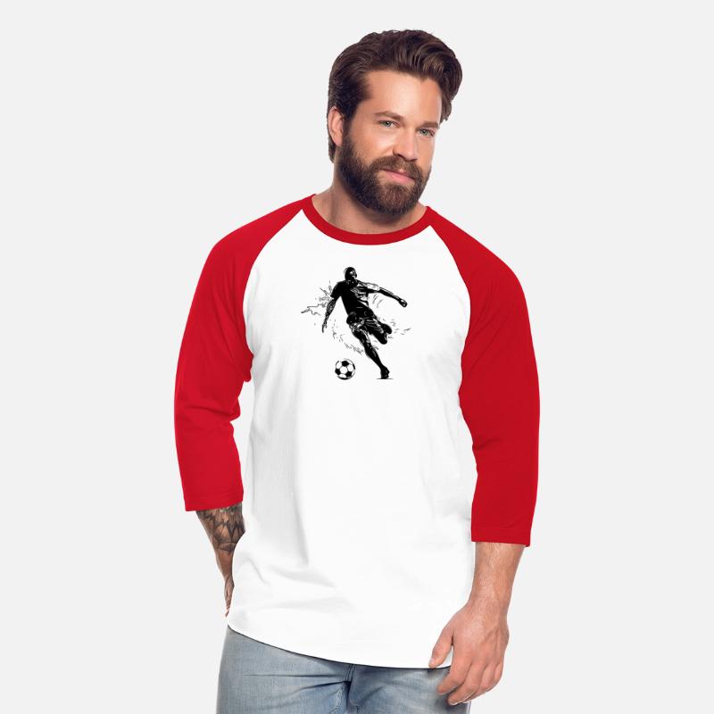 Soccer Player Kicks A Soccer Ball