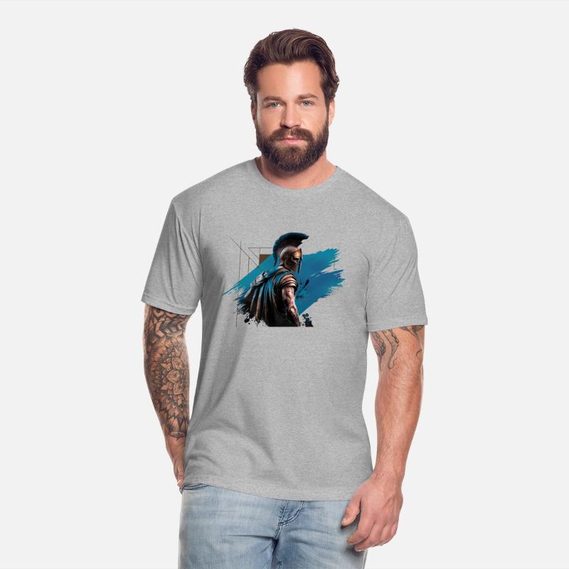 Spartan Warrior with Blue Cape