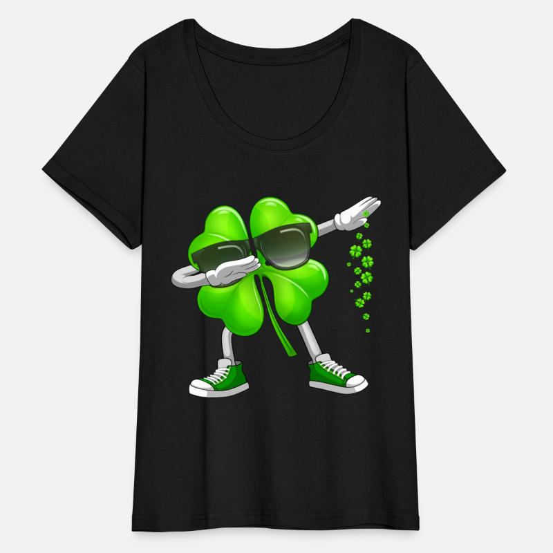 St Patricks Day Tee Dabbing Shamrock