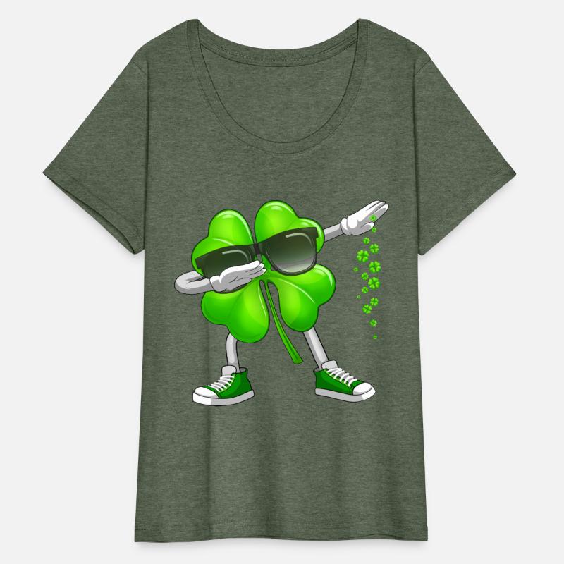 St Patricks Day Tee Dabbing Shamrock