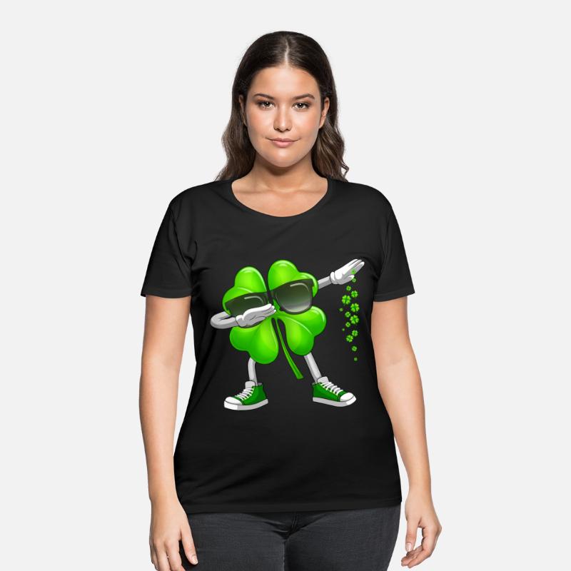 St Patricks Day Tee Dabbing Shamrock