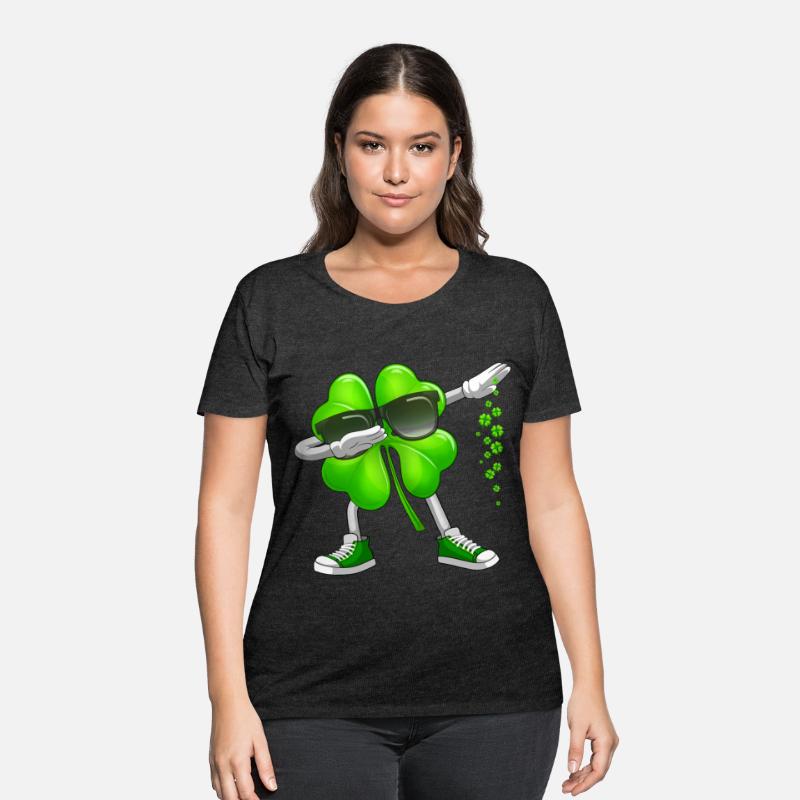 St Patricks Day Tee Dabbing Shamrock