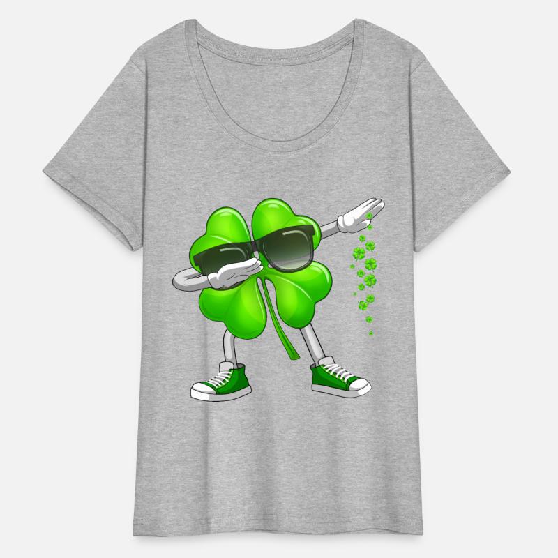 St Patricks Day Tee Dabbing Shamrock