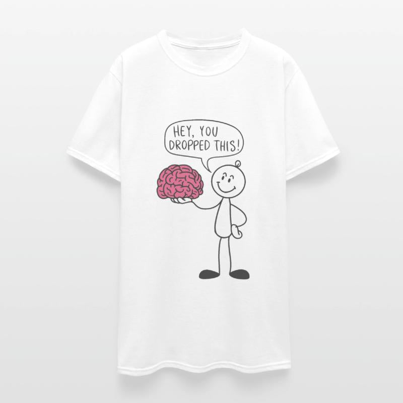 Stick figure with brain Funny saying