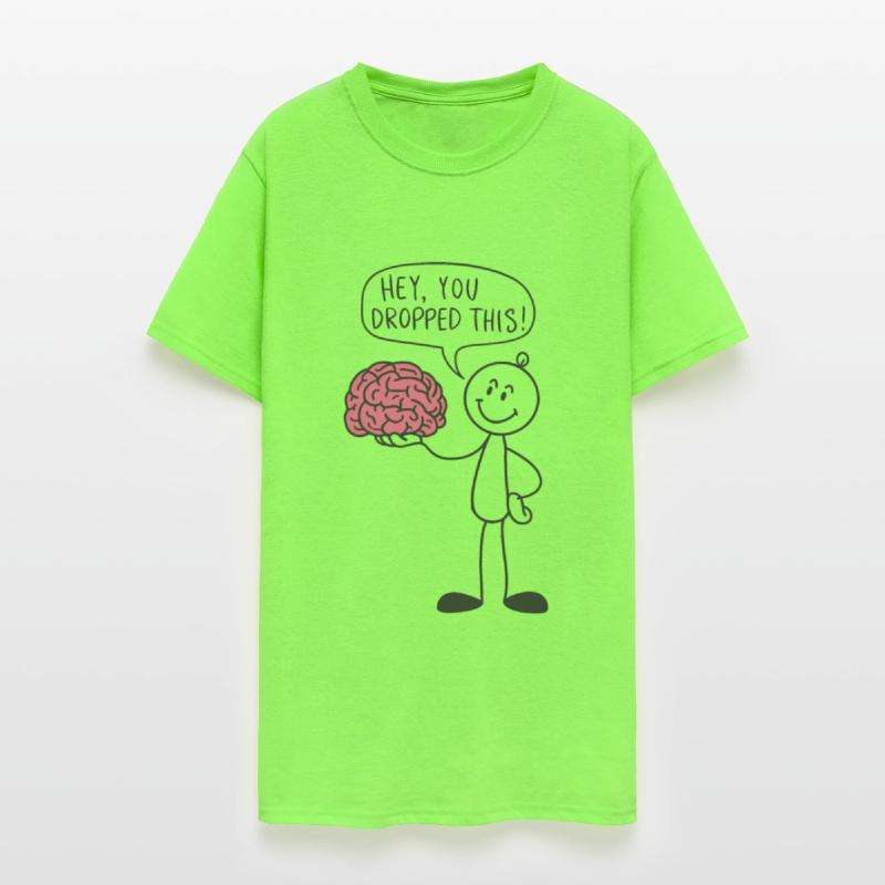 Stick figure with brain Funny saying