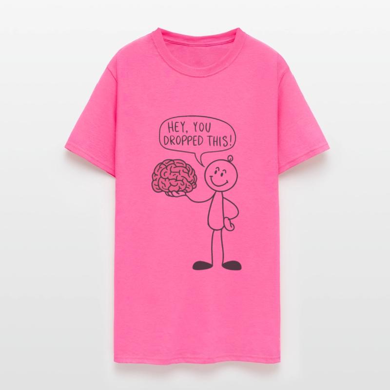 Stick figure with brain Funny saying