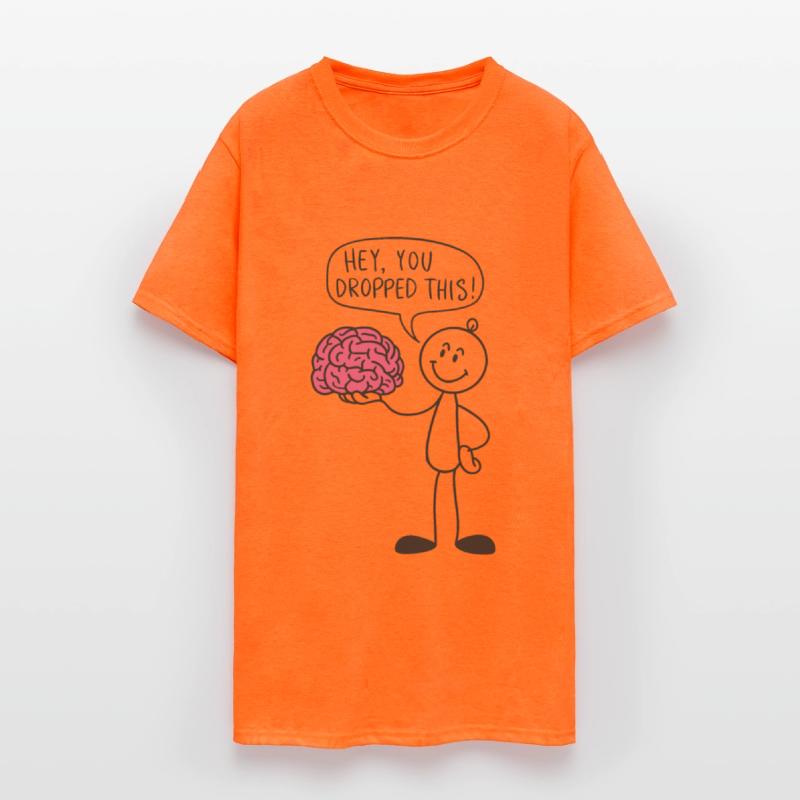 Stick figure with brain Funny saying
