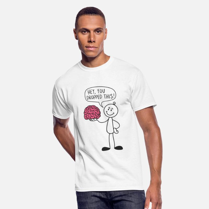 Stick figure with brain Funny saying