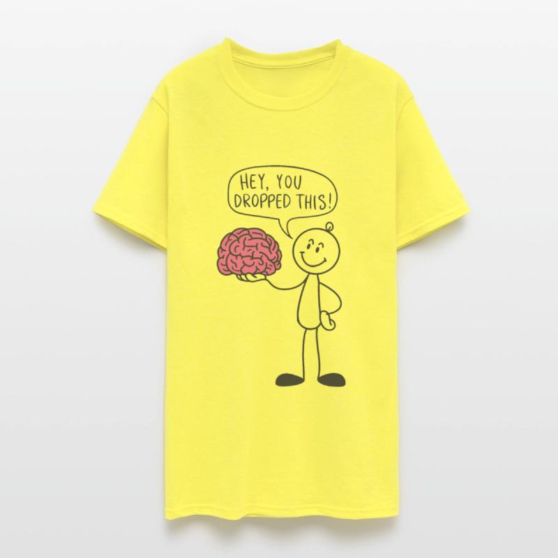 Stick figure with brain Funny saying