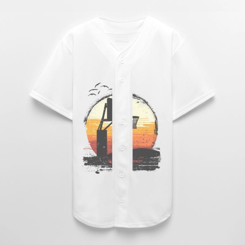 Sunset Basketball Hoop Enthusiast Graphic