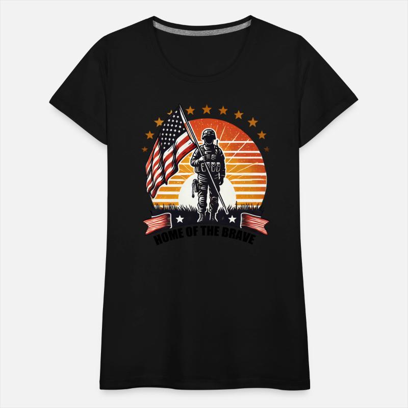 Sunset Soldier and Flag