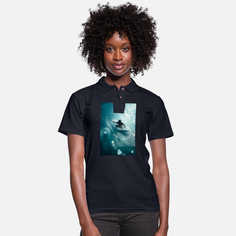 Surfer Riding the Perfect Barrel