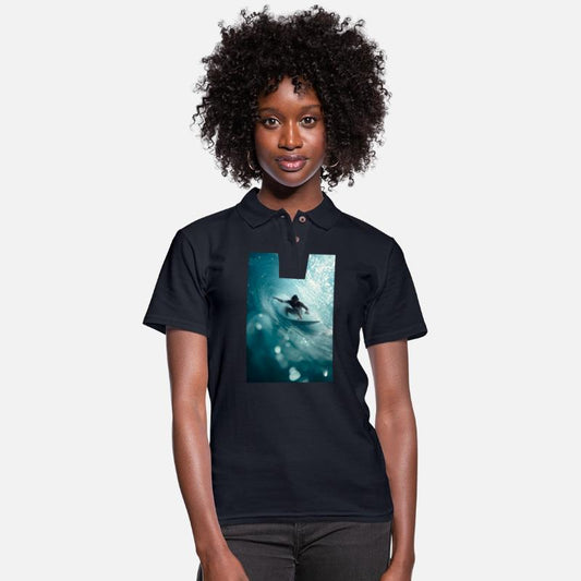 Surfer Riding the Perfect Barrel