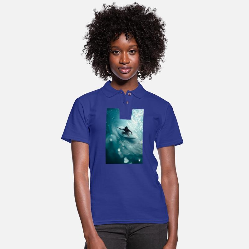 Surfer Riding the Perfect Barrel