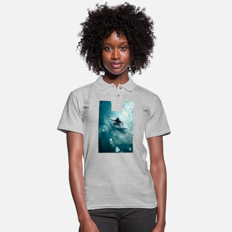 Surfer Riding the Perfect Barrel