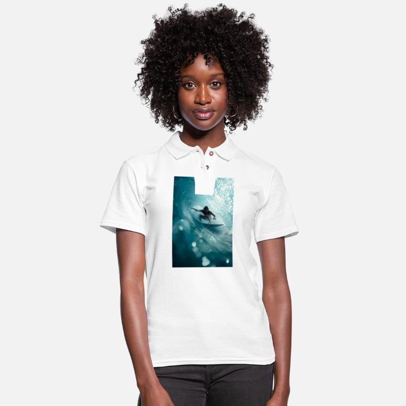 Surfer Riding the Perfect Barrel