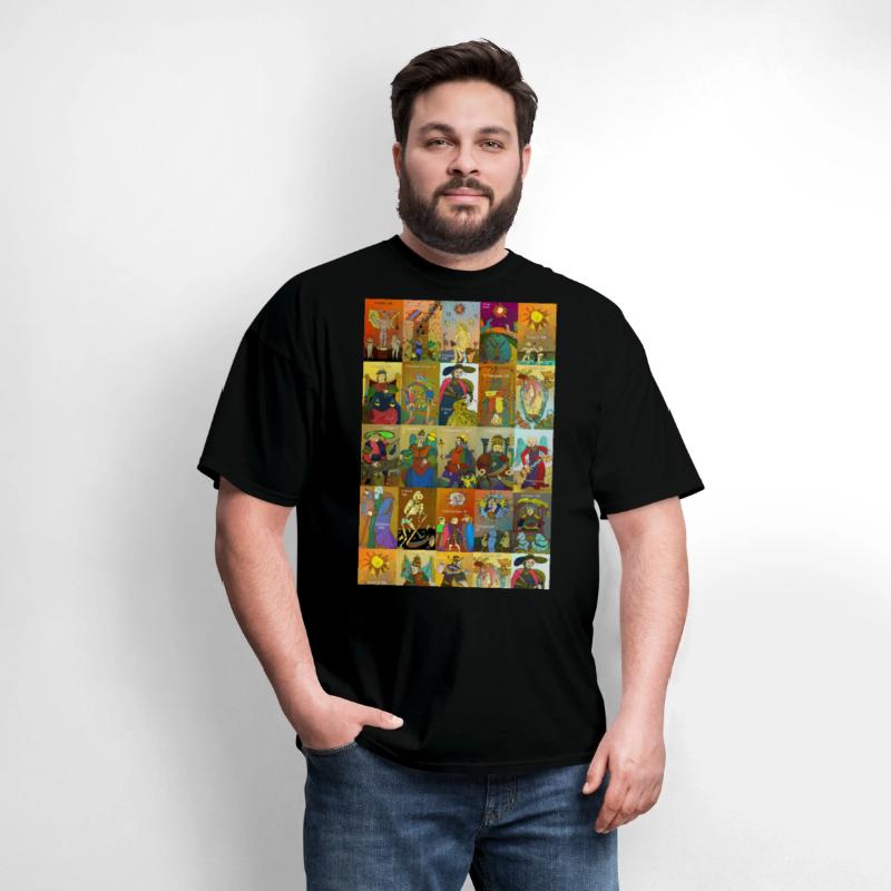 Tarot of Marseille t-shirt whole deck art colorful