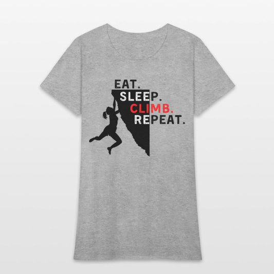 The EAT. SLEEP. CLIMB. REPEAT. Women Logo (Black)