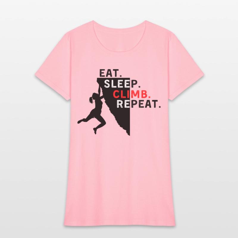 The EAT. SLEEP. CLIMB. REPEAT. Women Logo (Black)
