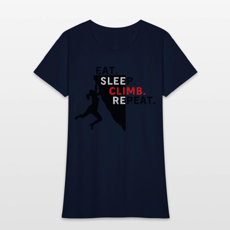 The EAT. SLEEP. CLIMB. REPEAT. Women Logo (Black)