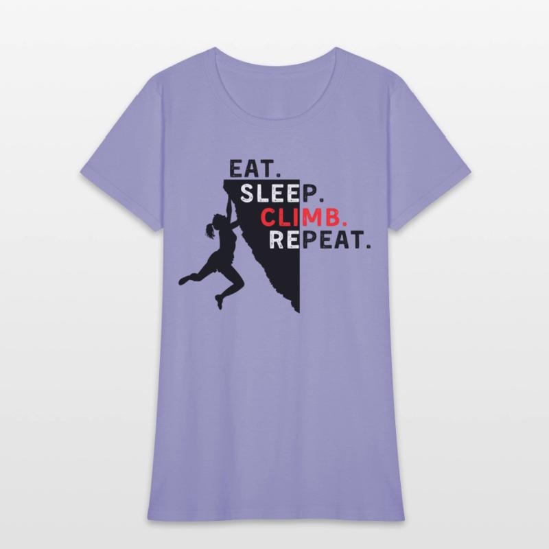 The EAT. SLEEP. CLIMB. REPEAT. Women Logo (Black)