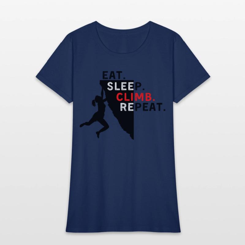 The EAT. SLEEP. CLIMB. REPEAT. Women Logo (Black)