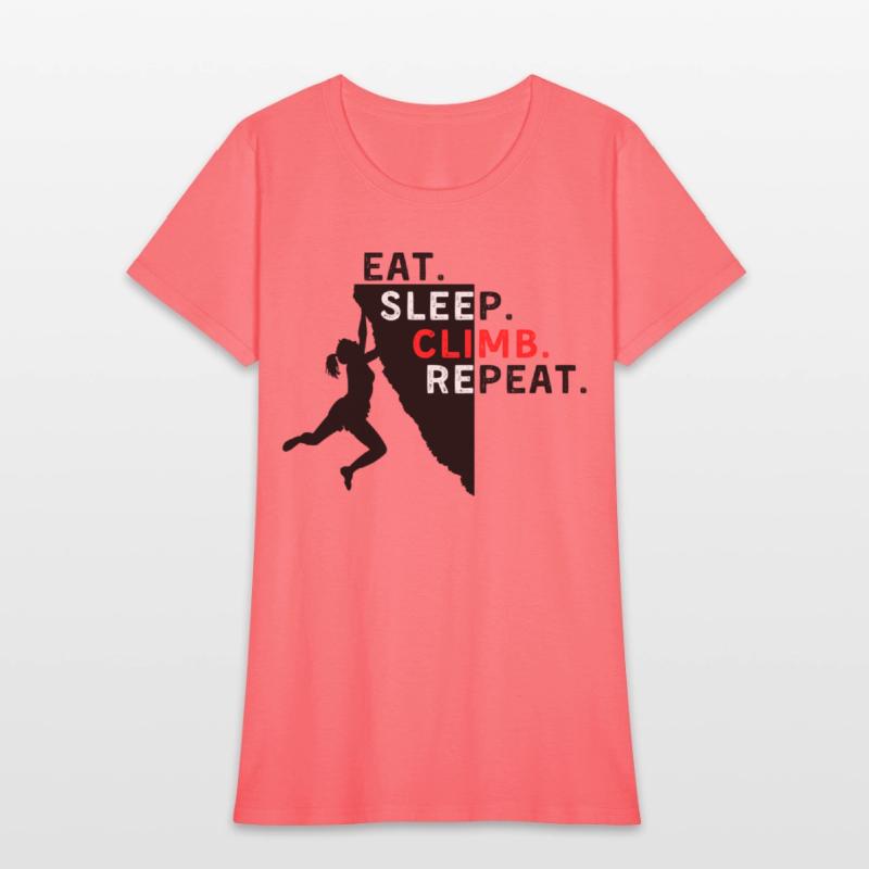 The EAT. SLEEP. CLIMB. REPEAT. Women Logo (Black)