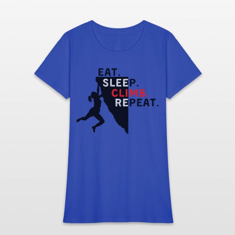 The EAT. SLEEP. CLIMB. REPEAT. Women Logo (Black)