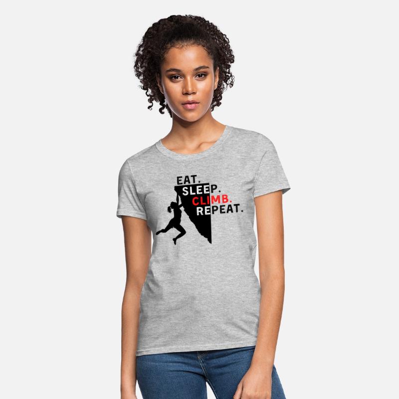 The EAT. SLEEP. CLIMB. REPEAT. Women Logo (Black)