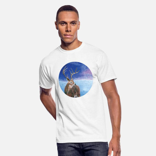 The Red Deer in Winter Illustration