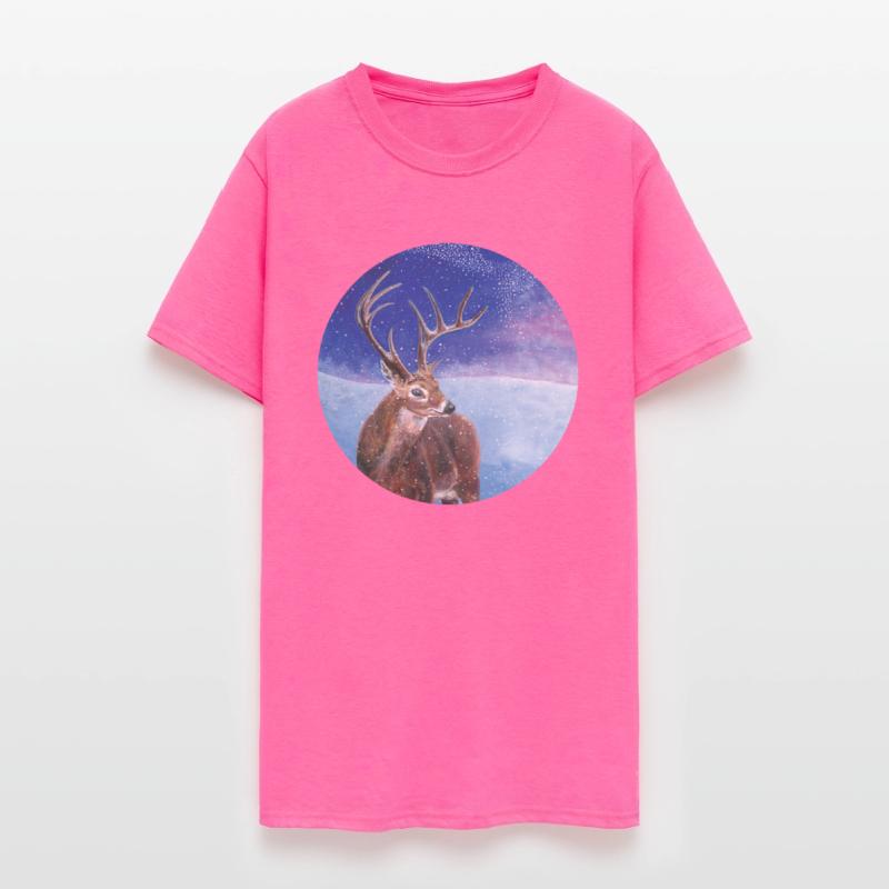 The Red Deer in Winter Illustration