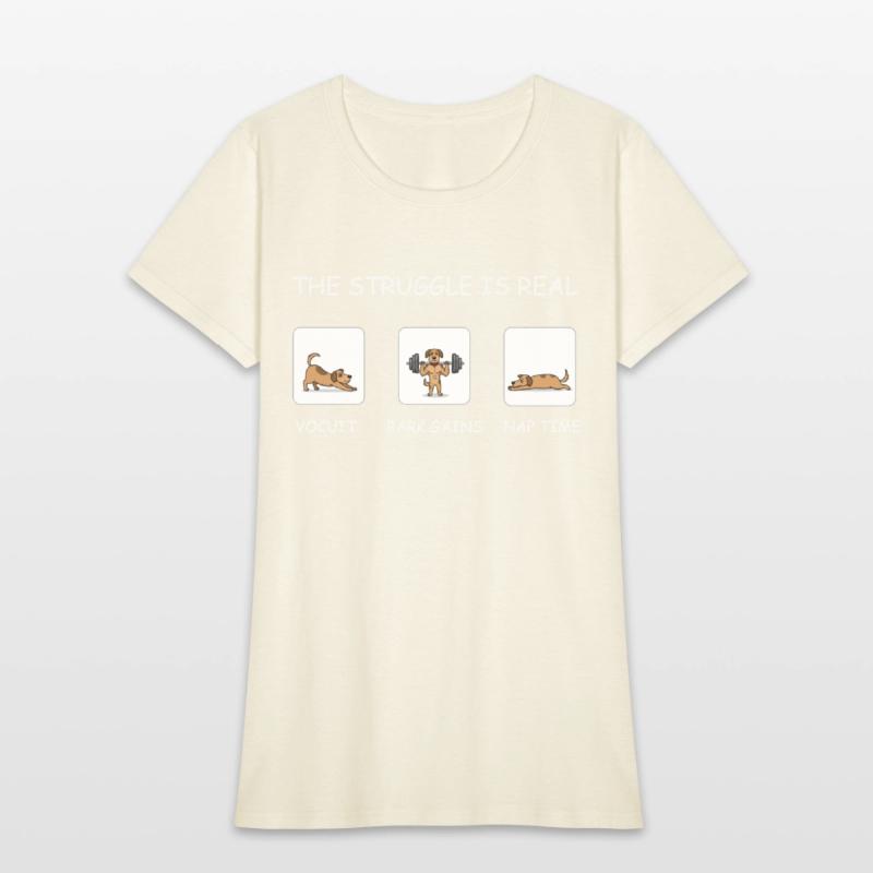 The Struggle Is Real Funny Dog Gym Fitness Quote