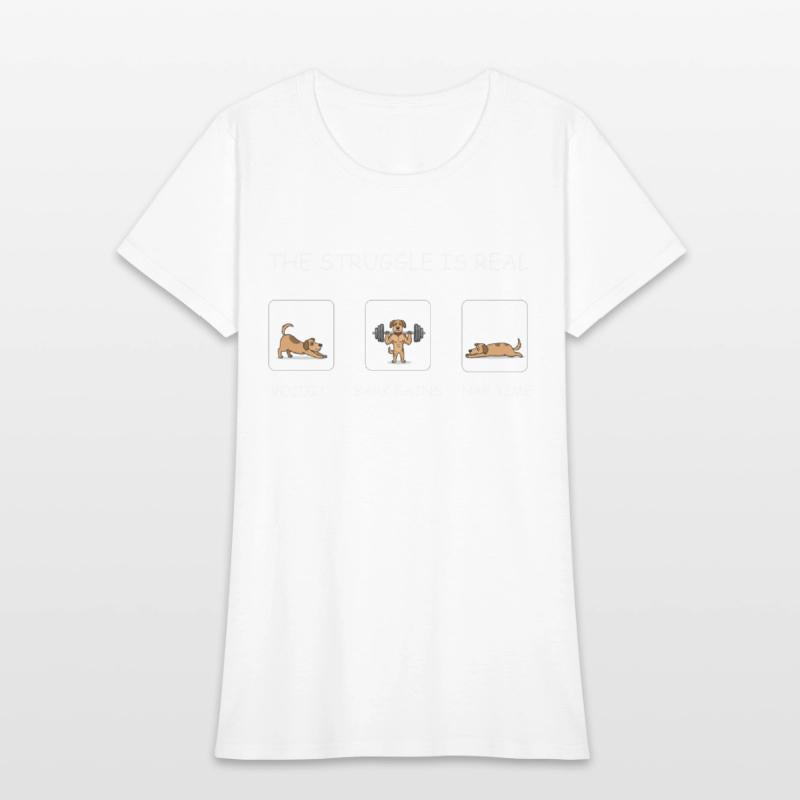 The Struggle Is Real Funny Dog Gym Fitness Quote