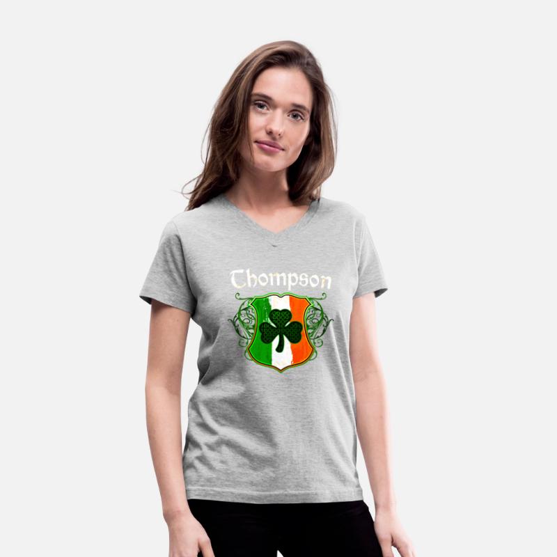 Thompson Irish Surname Ireland Flag Shamrock
