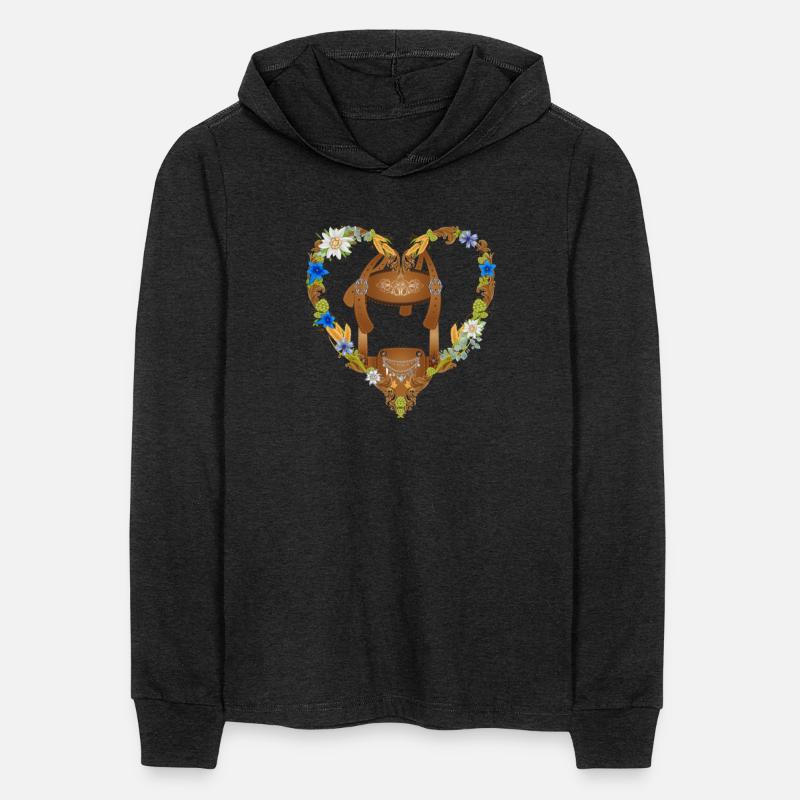 Traditional lederhosen illustration floral heart