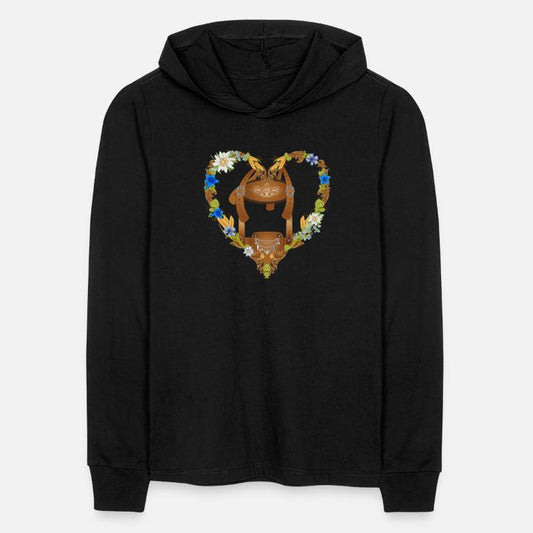 Traditional lederhosen illustration floral heart