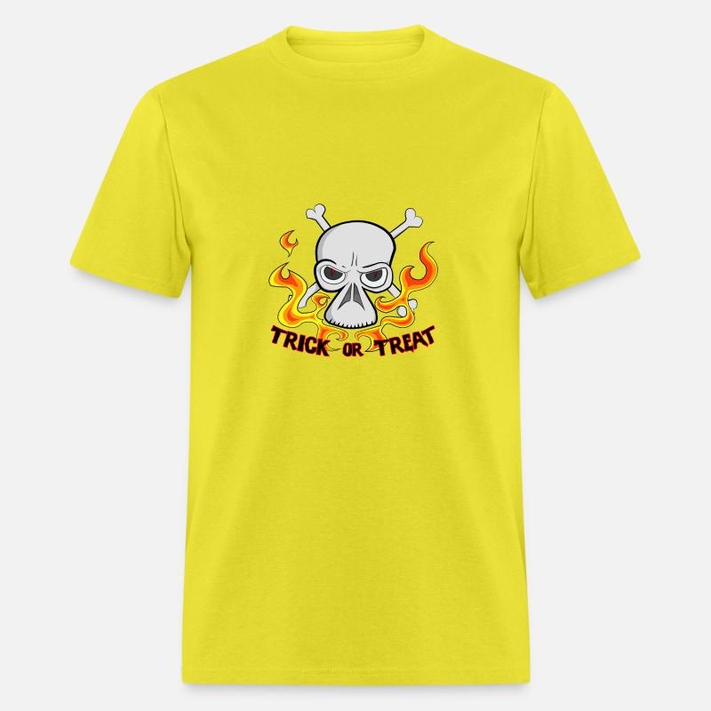Trick or Treat Cartoon Horror Fiery Skull