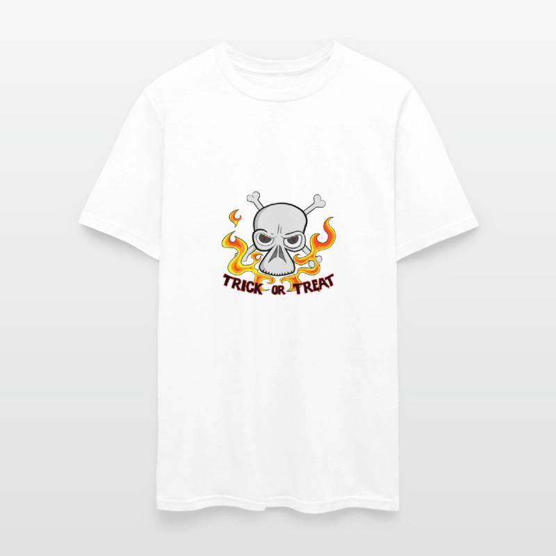 Trick or Treat Cartoon Horror Fiery Skull