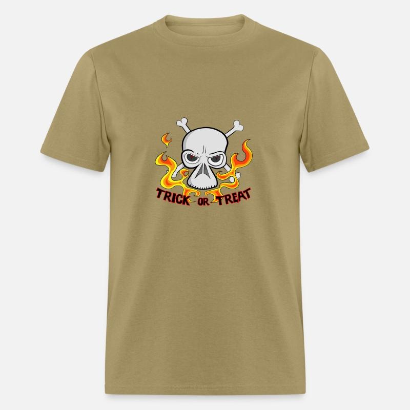 Trick or Treat Cartoon Horror Fiery Skull