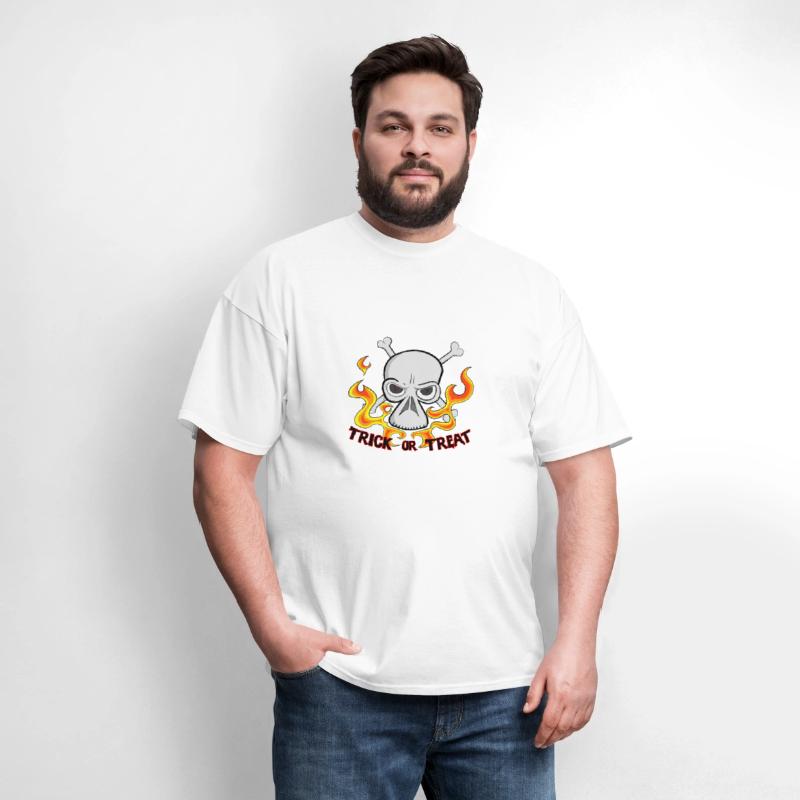 Trick or Treat Cartoon Horror Fiery Skull