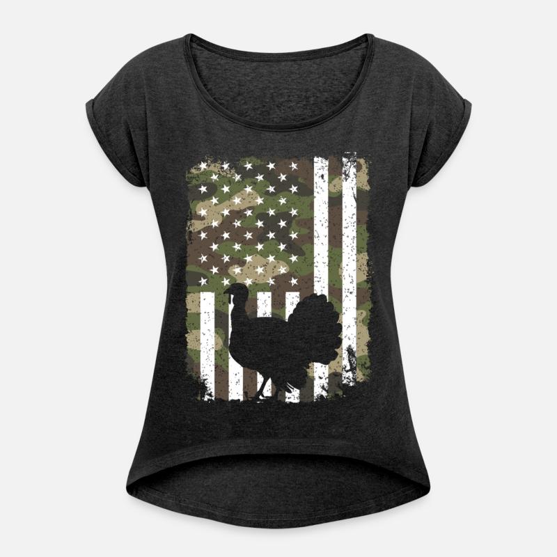 Turkey Hunting Camo US Flag For Hunter Camouflage