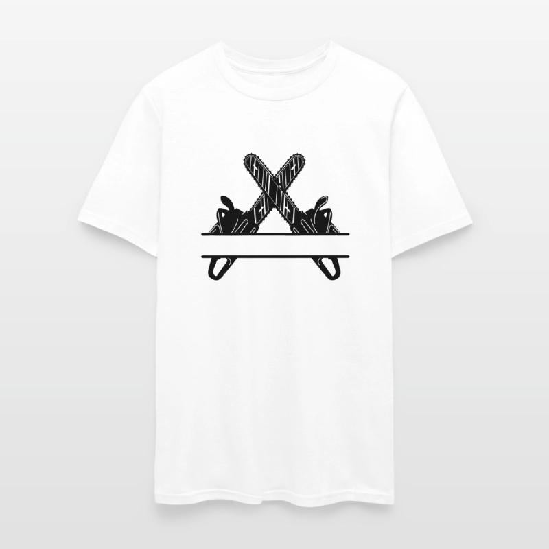 Two chainsaws lumberjack banner