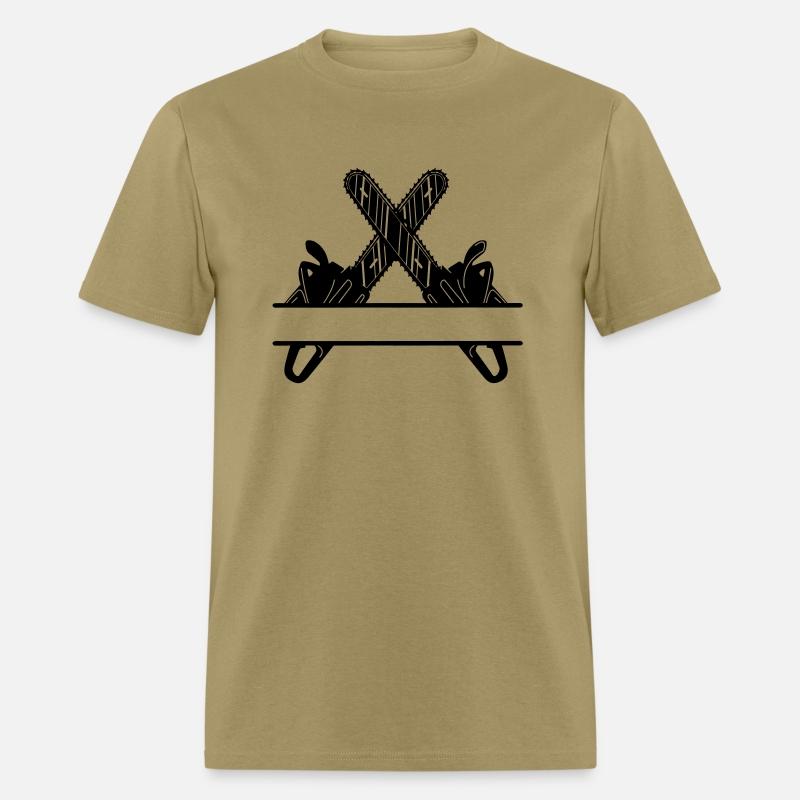 Two chainsaws lumberjack banner