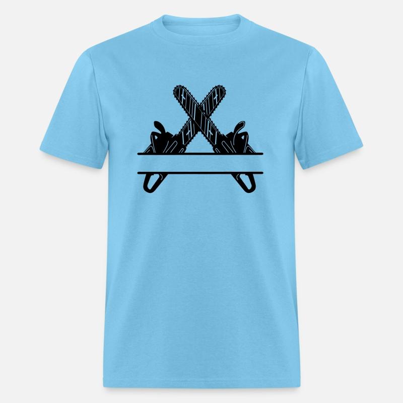 Two chainsaws lumberjack banner