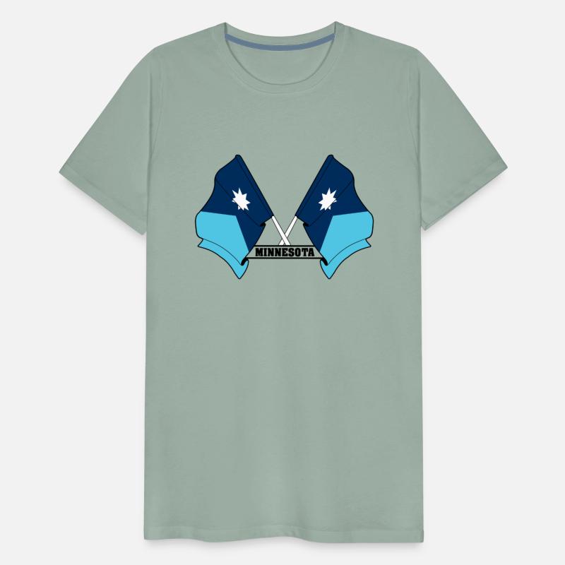 Two flags text 'MINNESOTA'