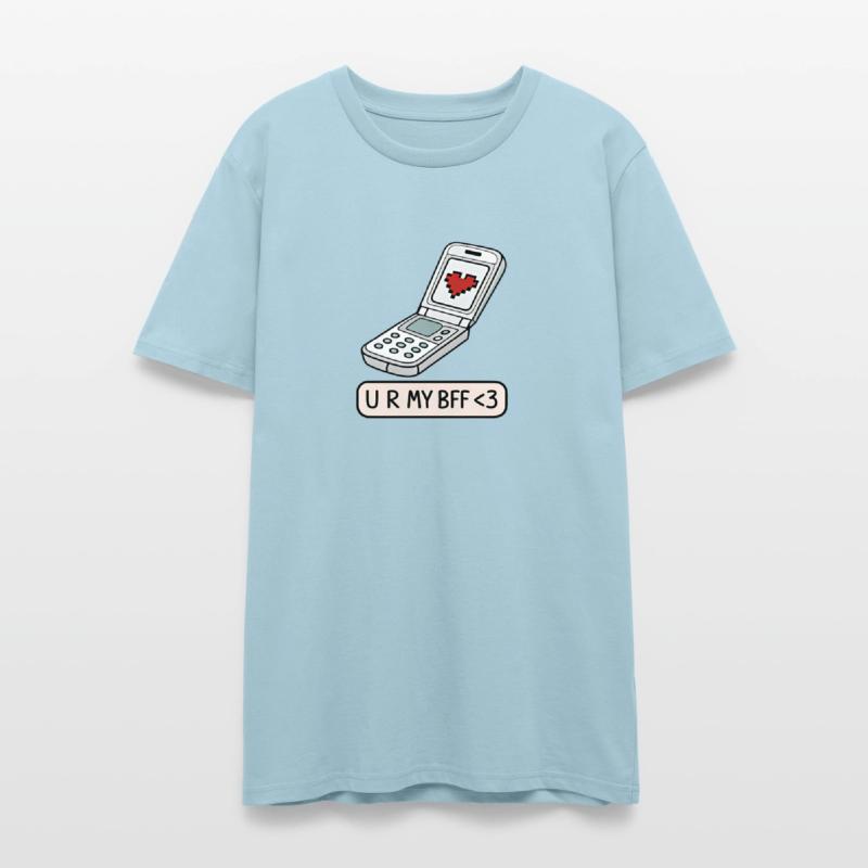 U R MY BFF Flip Phone Pixel Heart Retro 2000s Y2K